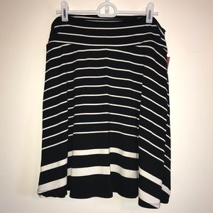 Merona Black & White Striped Skirt NWT